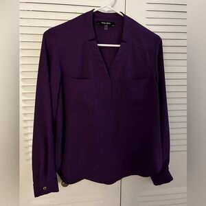 Purple blouse long sleeve Nine West